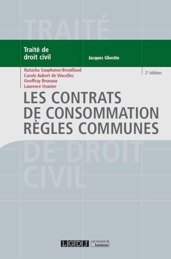Couverture du livre « LES CONTRATS DE CONSOMMATION. REGLES COMMUNES - 2EME EDITION » de Sauphanor-Brouillaud, librairie Les Contes Infusés à Corte