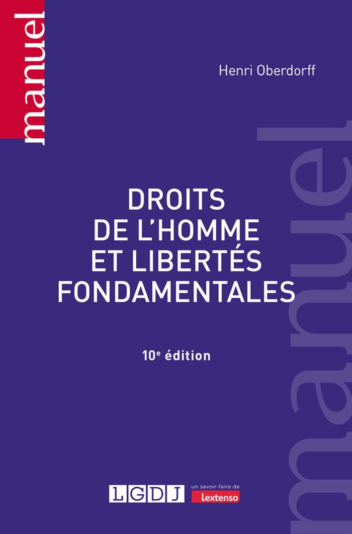 Couverture du livre « Droits de l'homme et libertés fondamentales » de Henri Oberdorff, librairie Les Contes Infusés à Corte