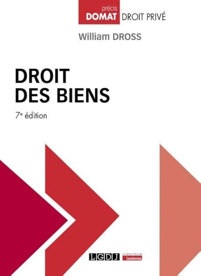Couverture du livre « Droit des biens » de William Dross, librairie Les Contes Infusés à Corte