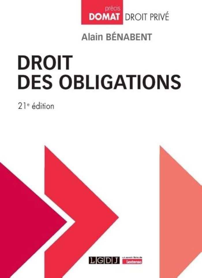 Couverture du livre « Droit des obligations » de Alain Bénabent, librairie Les Contes Infusés à Corte