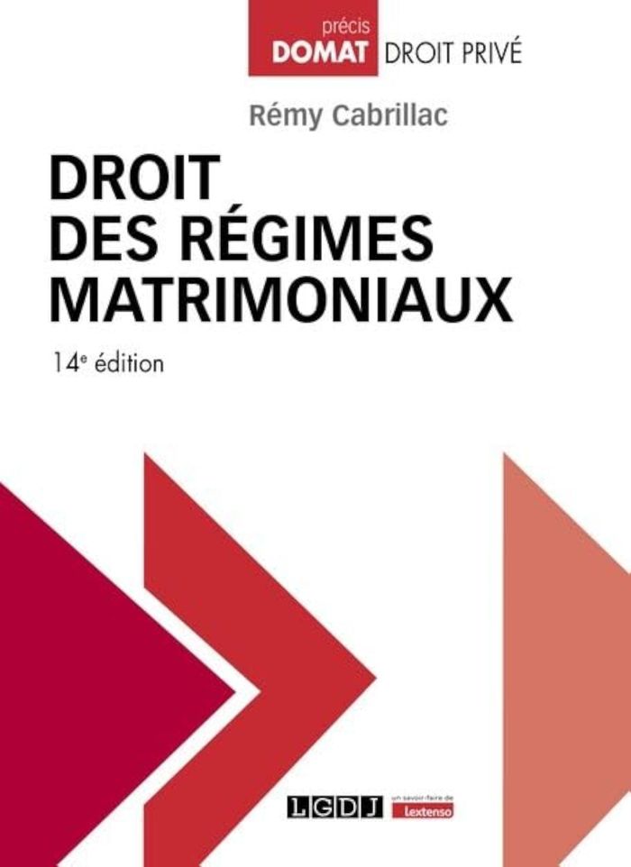 Couverture du livre « Droit des régimes matrimoniaux » de Rémy Cabrillac, librairie Les Contes Infusés à Corte