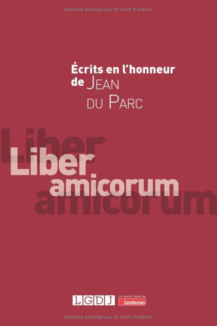 Couverture du livre « ECRITS EN L'HONNEUR DE JEAN DU PARC » de Collectif, librairie Les Contes Infusés à Corte