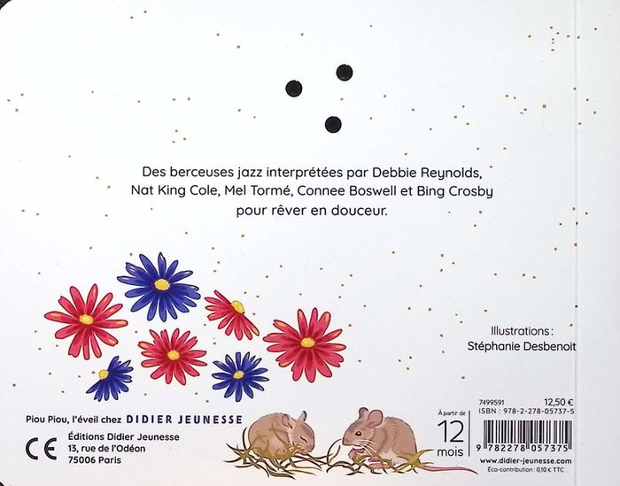 Quatrième de couverture de « Je découvre les berceuses jazz »