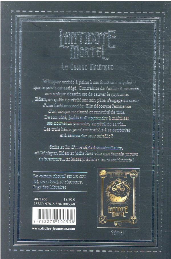 Quatrième de couverture de « Le casque maléfique »