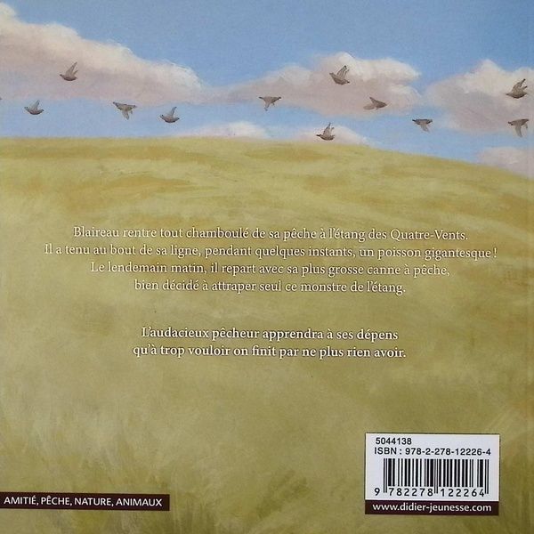 Quatrième de couverture de « Blaireau et le monstre de l'Etang »