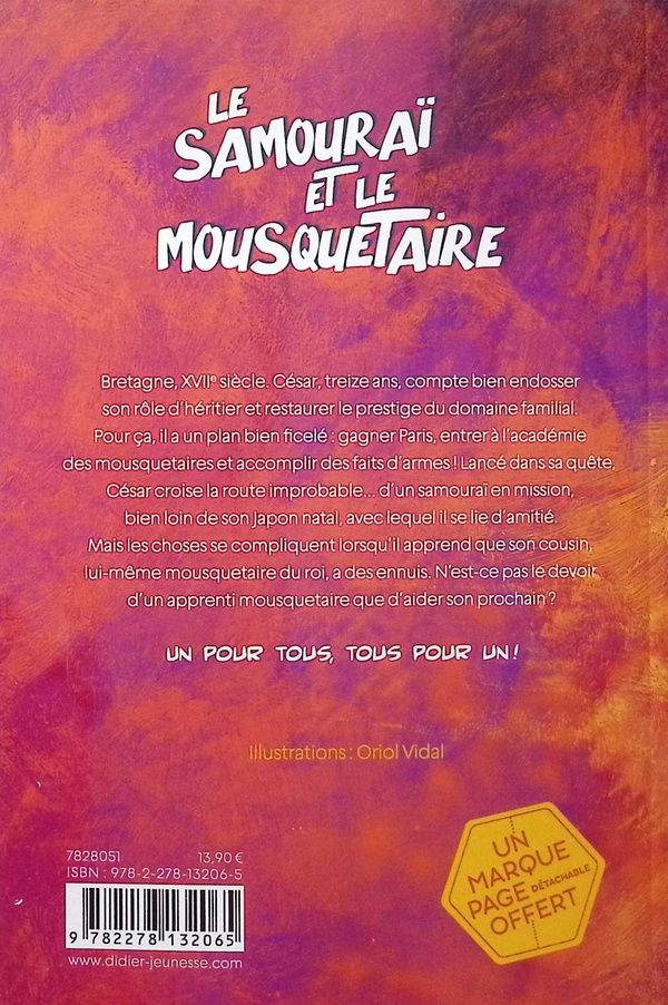 Quatrième de couverture de « Le samouraï et le mousquetaire »