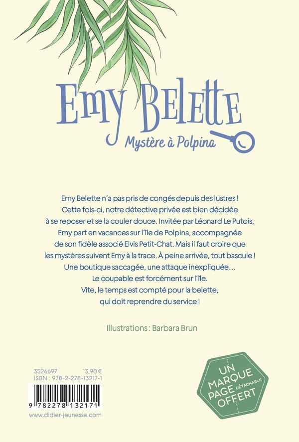 Quatrième de couverture de « Emy Belette : mystère à Polpina »