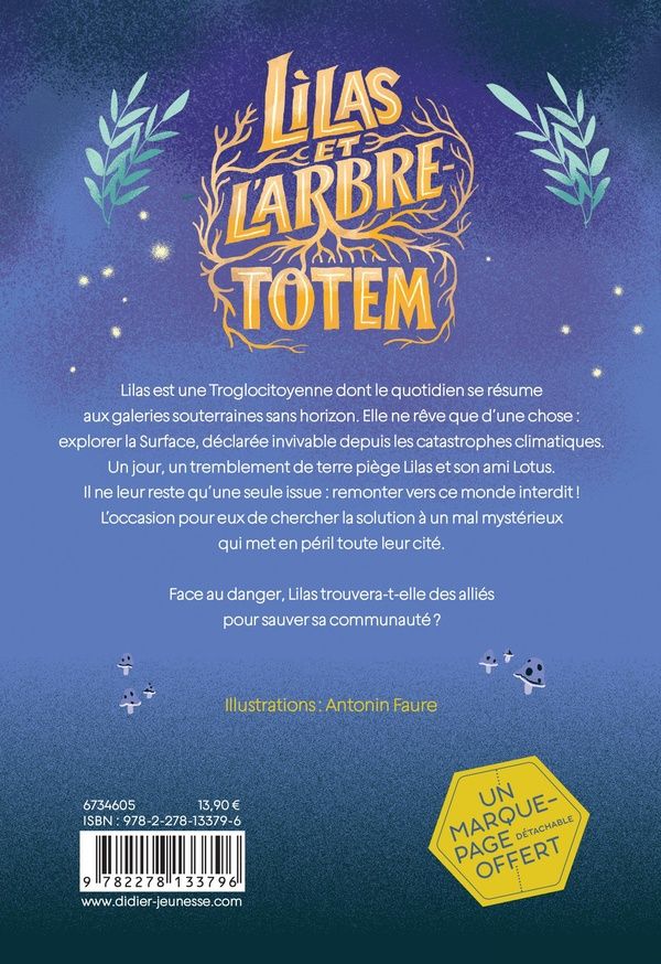 Quatrième de couverture de « LILAS ET L'ARBRE-TOTEM »