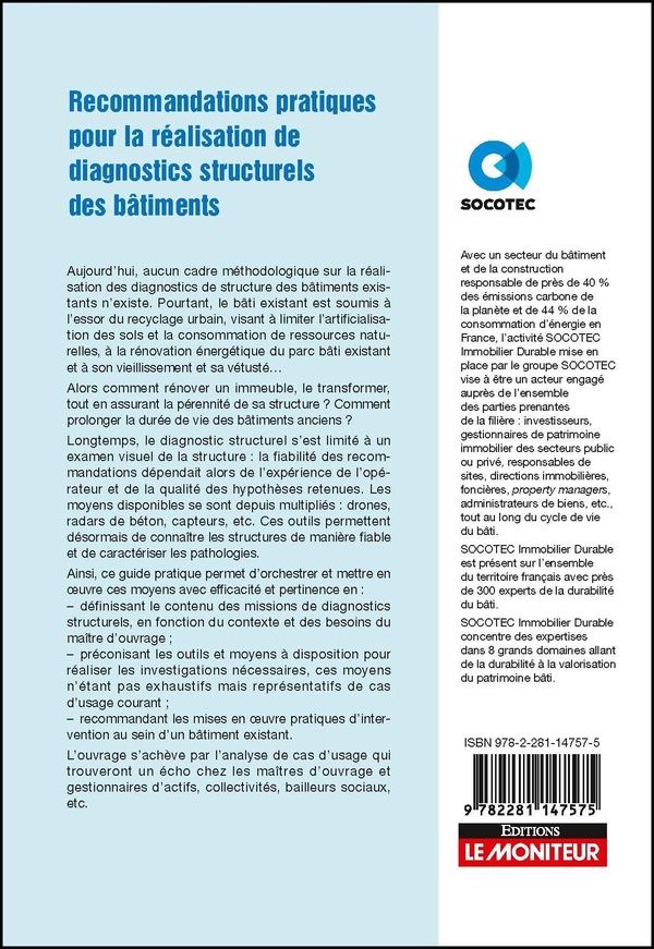 Quatrième de couverture de « MAITRISER LES TEXTES ET OUTILS DE REFERENCE POUR SECURISER LES PROJETS DE BATIMENTS »