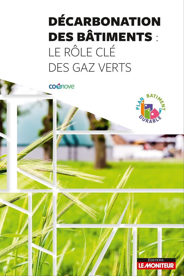 Couverture du livre « Décarbonation des bâtiments : le rôle clé des gaz verts » de Coénove, librairie Les Contes Infusés à Corte