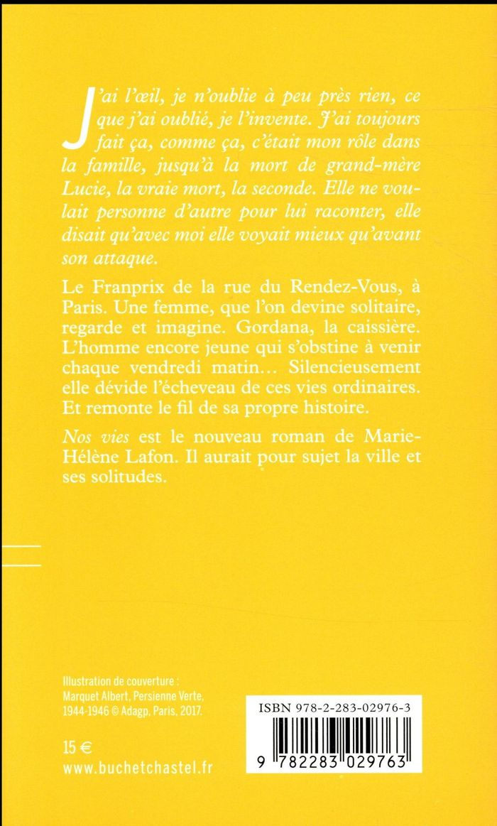 Quatrième de couverture de « Nos vies : roman »