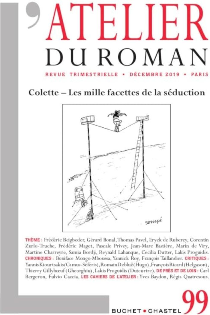 Couverture du livre « REVUE ATELIER DU ROMAN N 99 - VOL99 - COLETTE - LES MILLE FACETTES DE LA SEDUCTION » de Collectif, librairie Les Contes Infusés à Corte