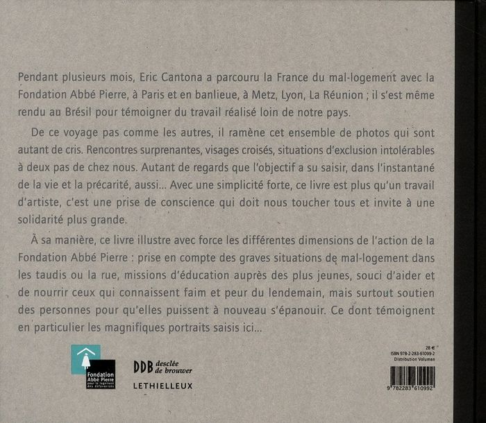 Quatrième de couverture de « ELLE, LUI ET LES AUTRES - UN REGARD POUR LA FONDATION ABBE PIERRE »