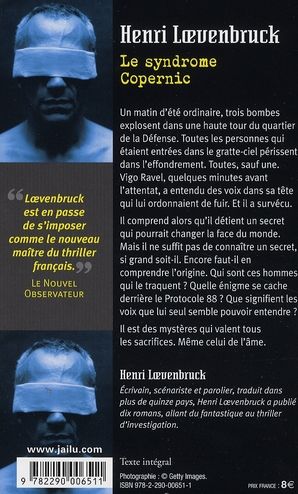 Quatrième de couverture de « Le syndrome Copernic »