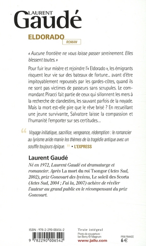 Quatrième de couverture de « Eldorado : roman »