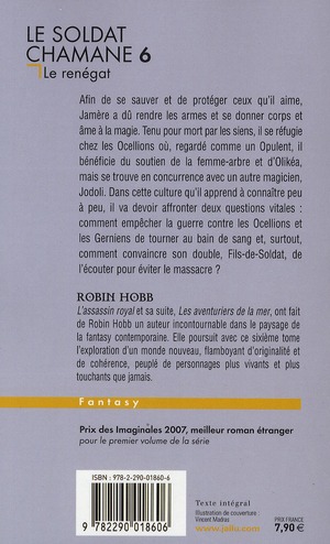 Quatrième de couverture de « Le renégat »