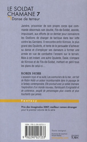 Quatrième de couverture de « Danse de terreur »