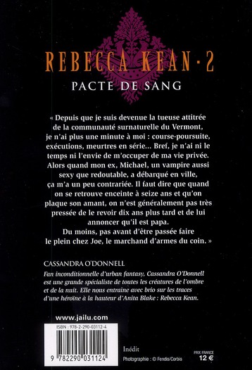 Quatrième de couverture de « Pacte de sang »