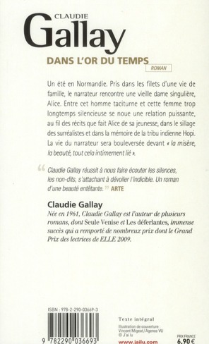 Quatrième de couverture de « Dans l'or du temps : roman »