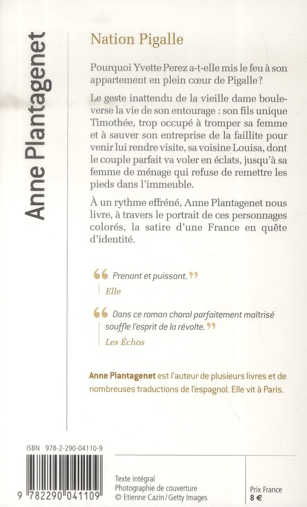 Quatrième de couverture de « Nation Pigalle : roman »