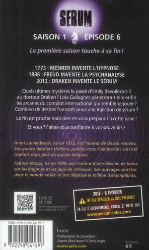 Quatrième de couverture de « SERUM - VOL06 - SAISON 1 »