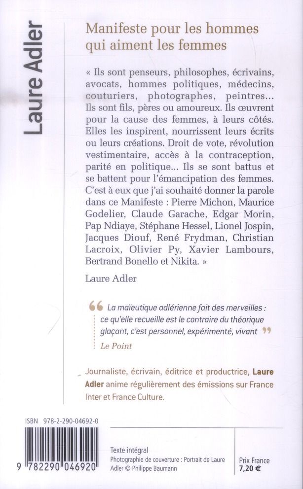 Quatrième de couverture de « Manifeste pour les hommes qui aiment les femmes »