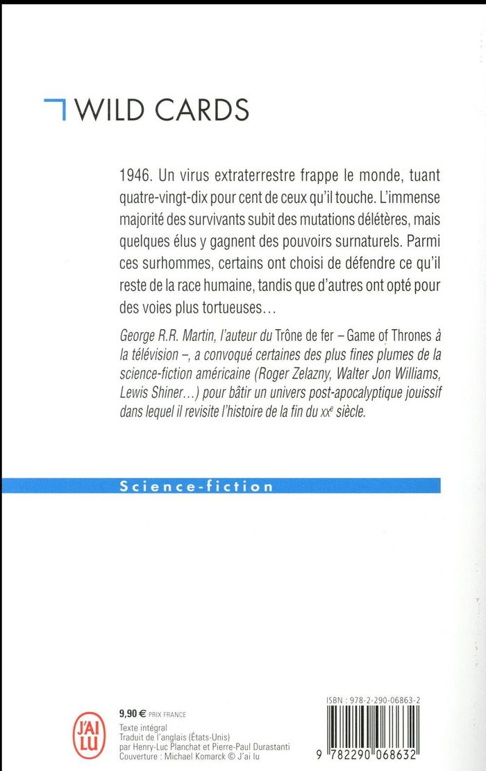 Quatrième de couverture de « Wild cards : roman »