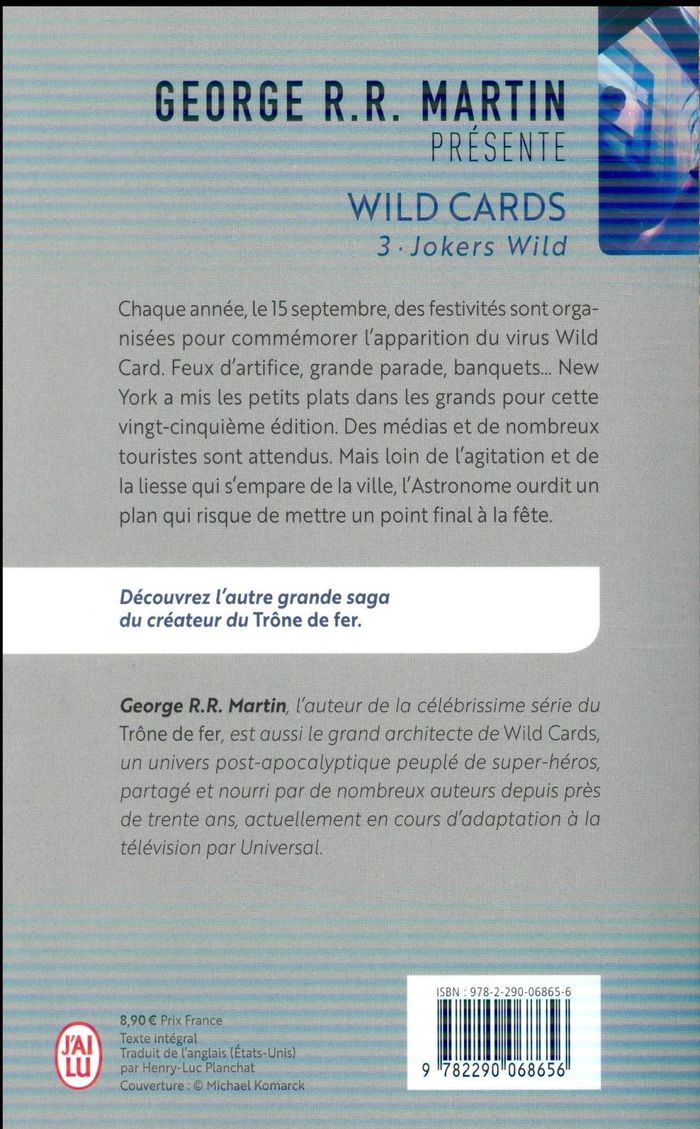 Quatrième de couverture de « Jokers wild : une mosaïque romanesque »