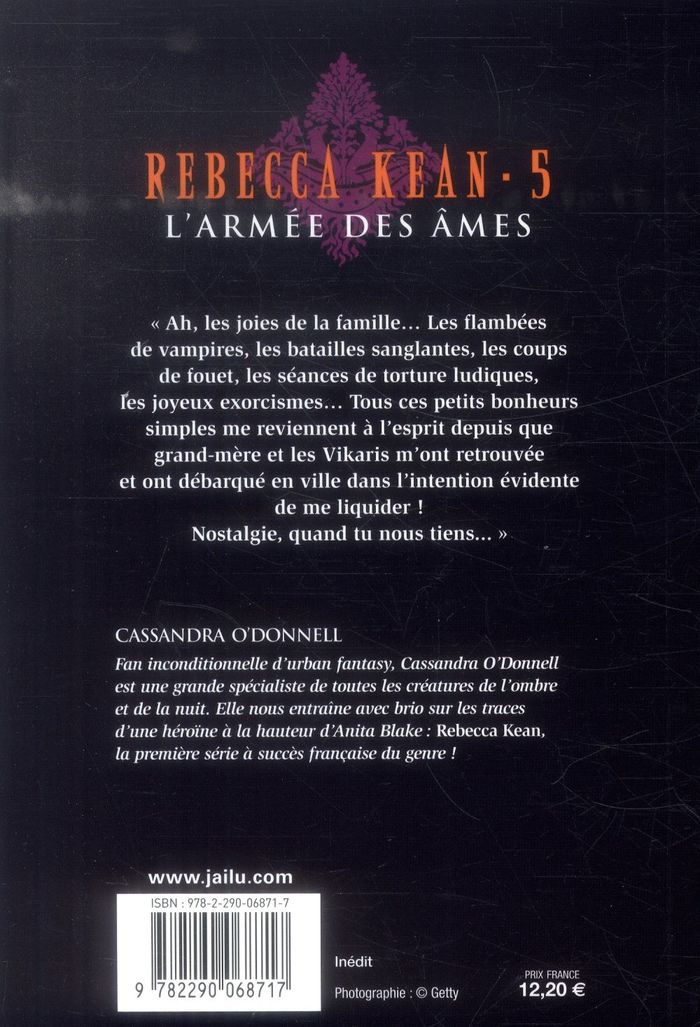 Quatrième de couverture de « L'armée des âmes »