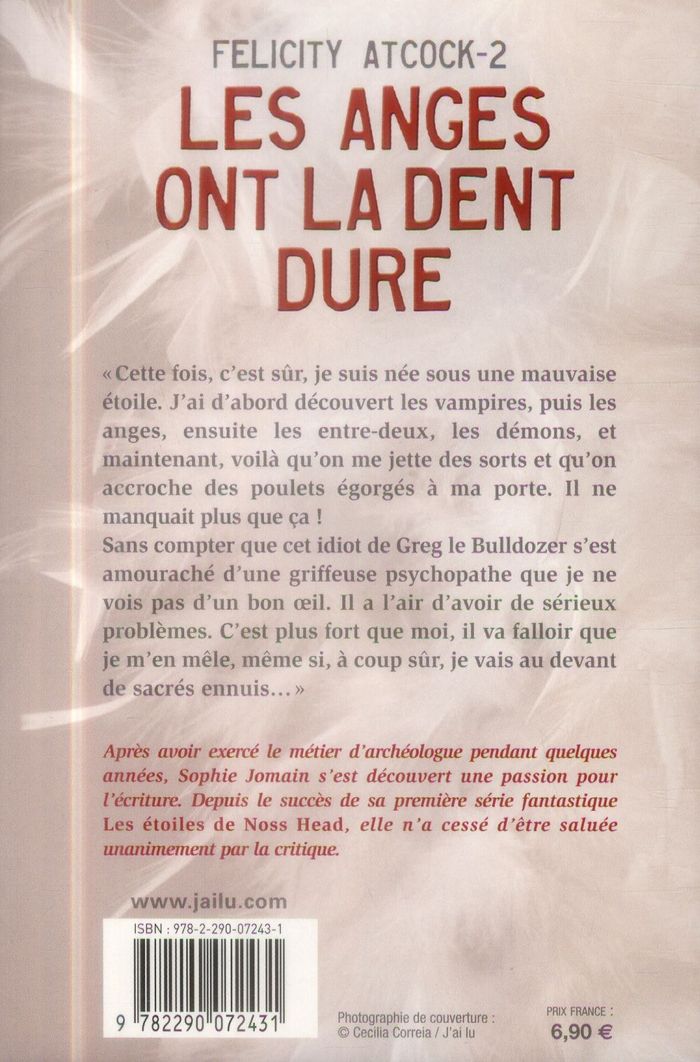 Quatrième de couverture de « Les anges ont la dent dure »