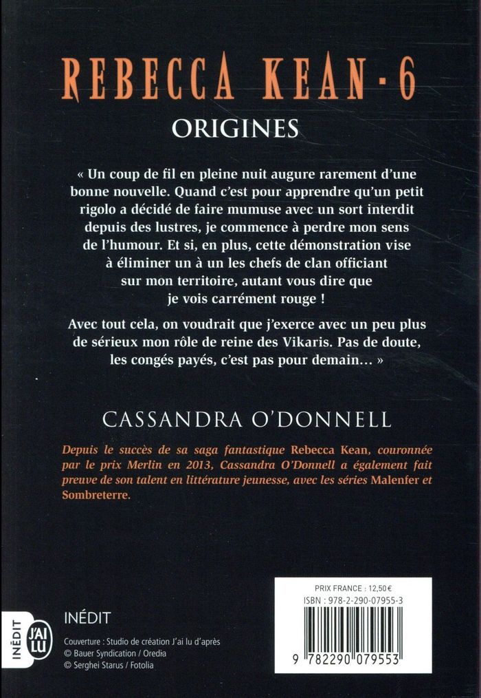 Quatrième de couverture de « Origines »