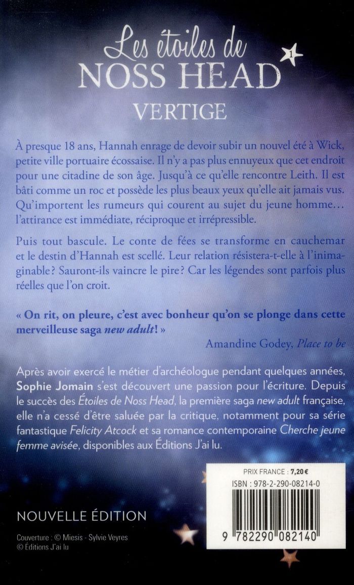 Quatrième de couverture de « Vertige »