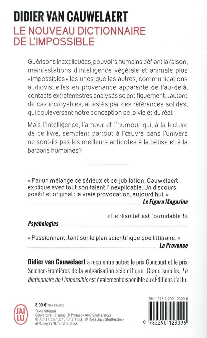 Quatrième de couverture de « Le nouveau dictionnaire de l'impossible : explorer l'incroyable »