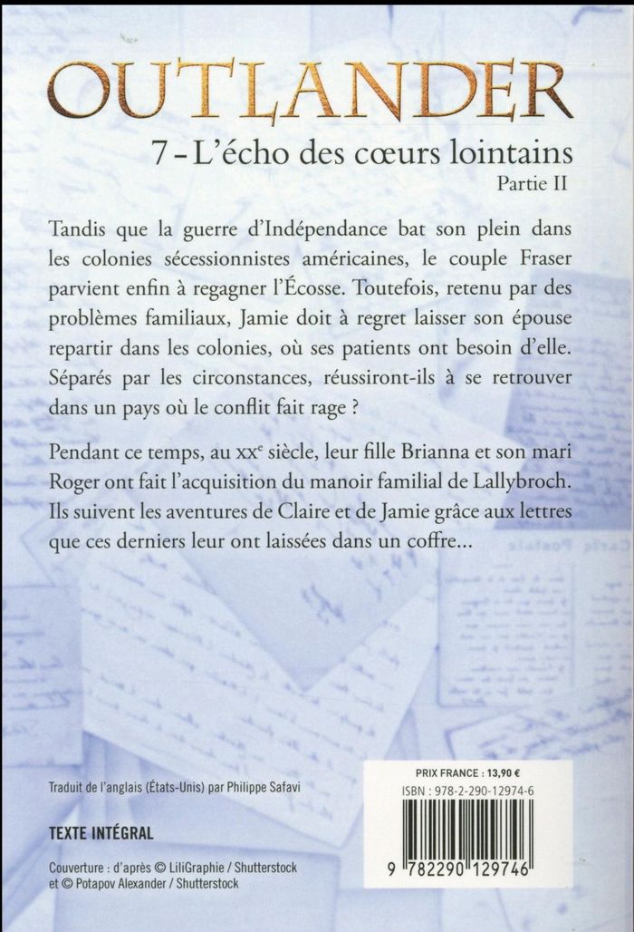 Quatrième de couverture de « L'écho des coeurs lointains »