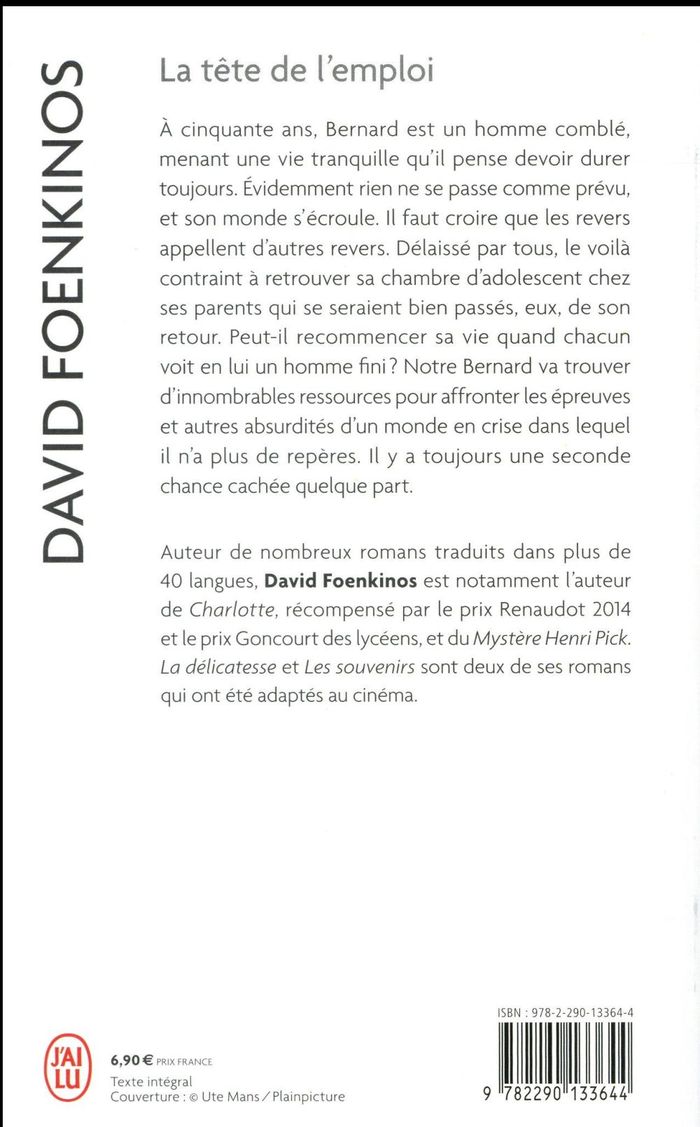 Quatrième de couverture de « La tête de l'emploi : roman »