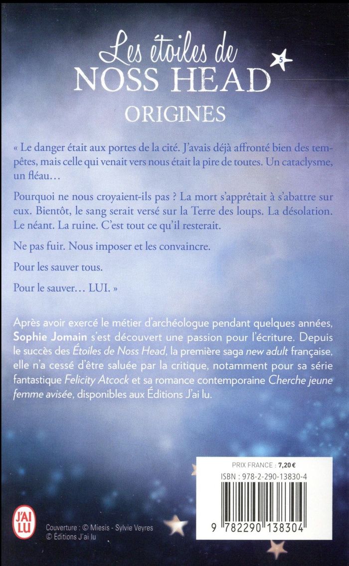 Quatrième de couverture de « Origines »