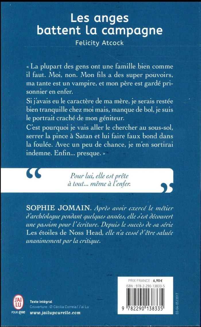 Quatrième de couverture de « Les anges battent la campagne »