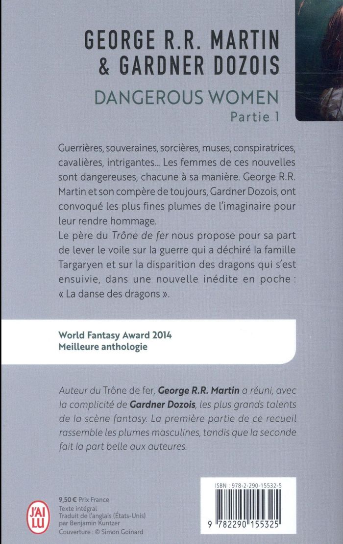 Quatrième de couverture de « Dangerous women : nouvelles »