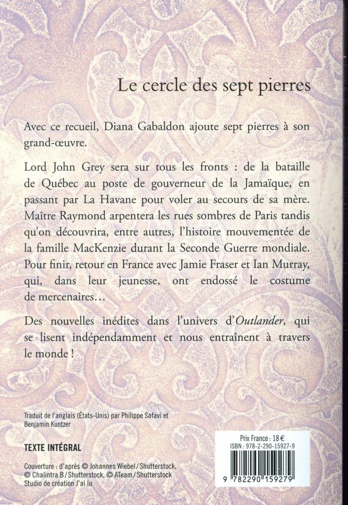 Quatrième de couverture de « Le cercle des sept pierres »