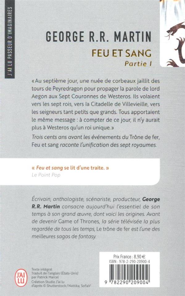 Quatrième de couverture de « Feu et sang »