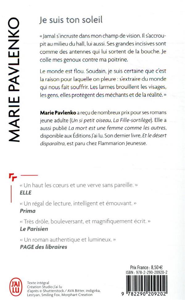 Quatrième de couverture de « Je suis ton soleil : roman »