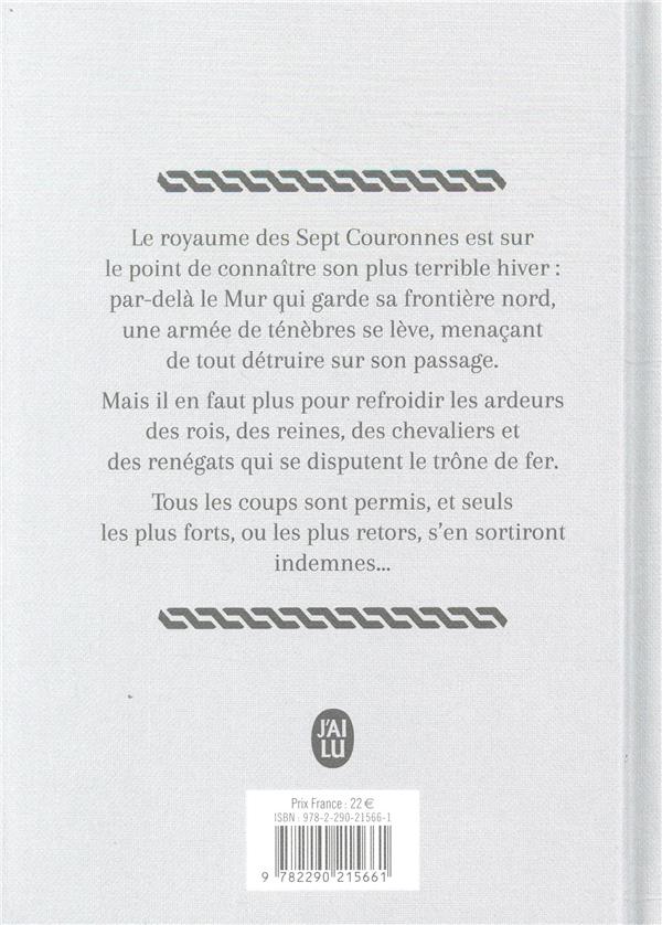 Quatrième de couverture de « Le trône de fer : l'intégrale »