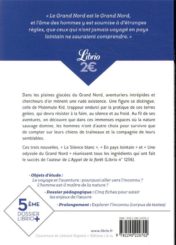 Quatrième de couverture de « Le silence blanc : et autres nouvelles du Grand Nord »