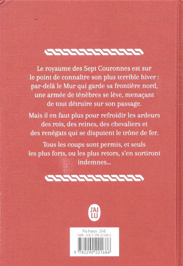 Quatrième de couverture de « Le trône de fer : l'intégrale »