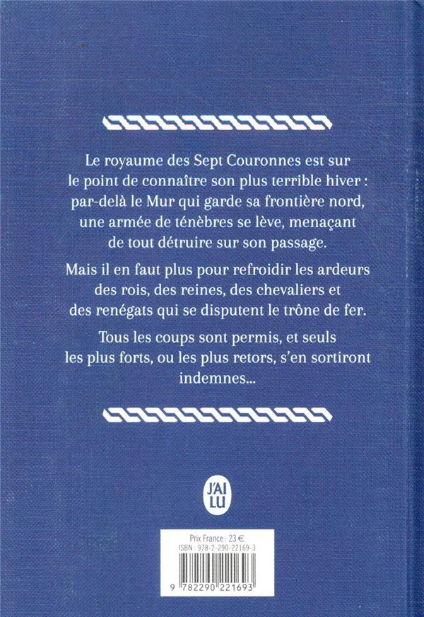Quatrième de couverture de « Le trône de fer : l'intégrale »
