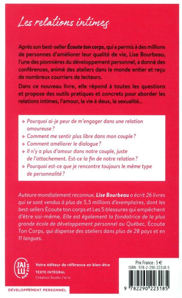 Quatrième de couverture de « Les relations intimes »