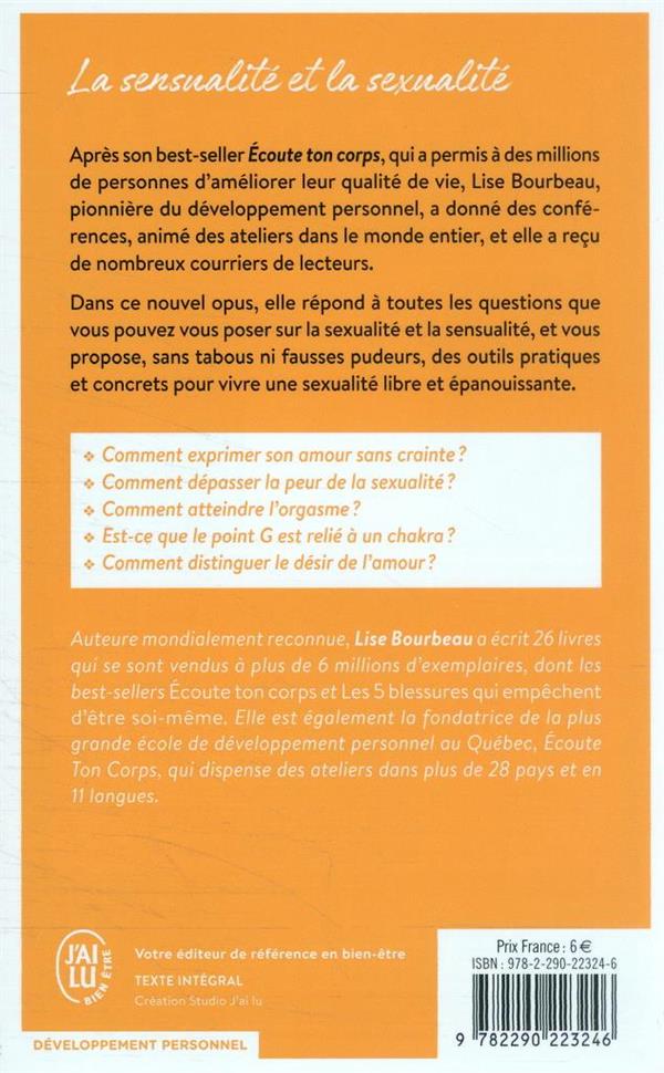 Quatrième de couverture de « La sensualité et la sexualité »