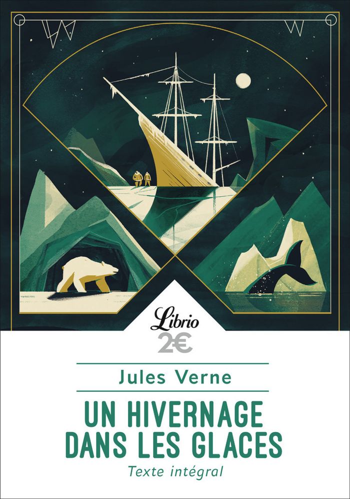 Couverture du livre « Un hivernage dans les glaces » de Jules Verne, librairie Les Contes Infusés à Corte
