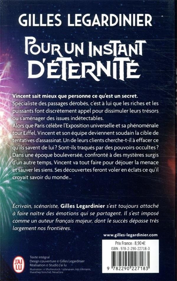 Quatrième de couverture de « Pour un instant d'éternité : roman »