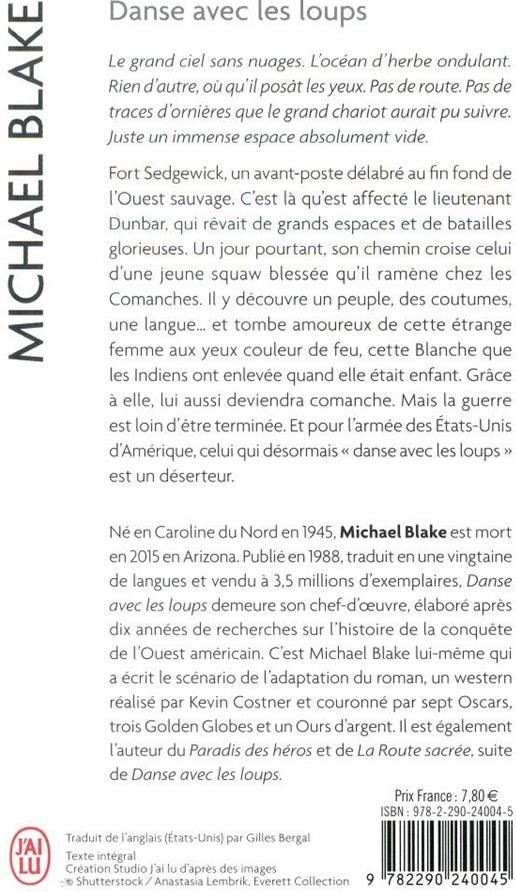 Quatrième de couverture de « DANSE AVEC LES LOUPS »